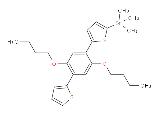 (5-(2,5-dibutoxy-4-(thiophen-2-yl)phenyl)thiophen-2-yl)trimethylstannane