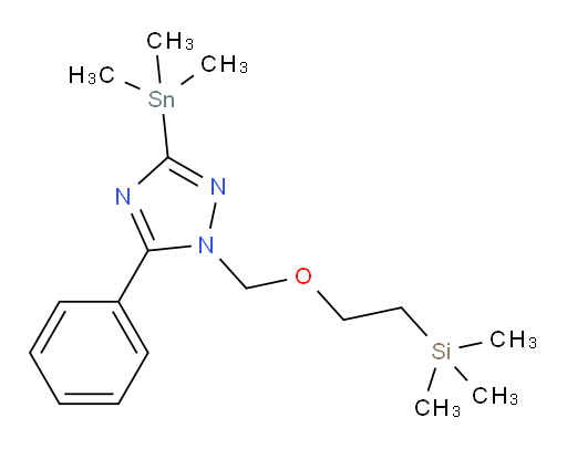 5-phenyl-1-((2-(trimethylsilyl)ethoxy)methyl)-3-(trimethylstannyl)-1H-1,2,4-triazole