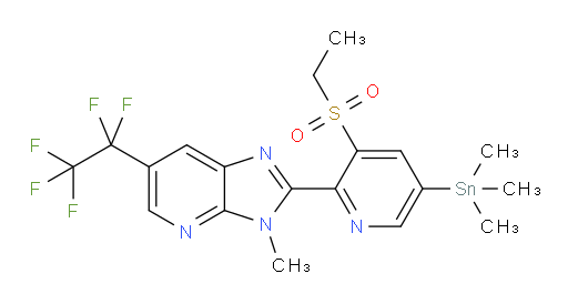 2-(3-(ethylsulfonyl)-5-(trimethylstannyl)pyridin-2-yl)-3-methyl-6-(perfluoroethyl)-3H-imidazo[4,5-b]pyridine