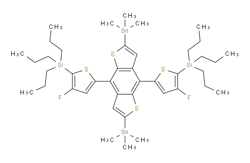 (5,5'-(2,6-bis(trimethylstannyl)benzo[1,2-b:4,5-b']dithiophene-4,8-diyl)bis(3-fluorothiophene-5,2-diyl))bis(tripropylsilane)