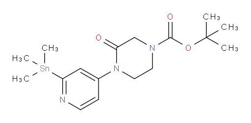 tert-butyl 3-oxo-4-(2-(trimethylstannyl)pyridin-4-yl)piperazine-1-carboxylate