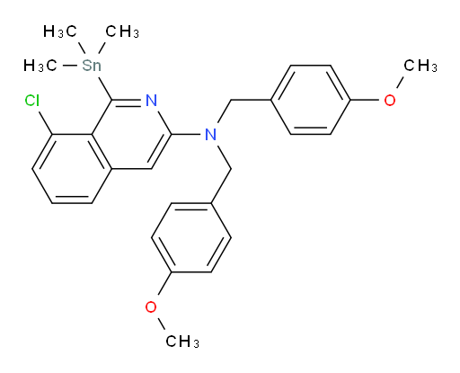 8-chloro-N,N-bis(4-methoxybenzyl)-1-(trimethylstannyl)isoquinolin-3-amine