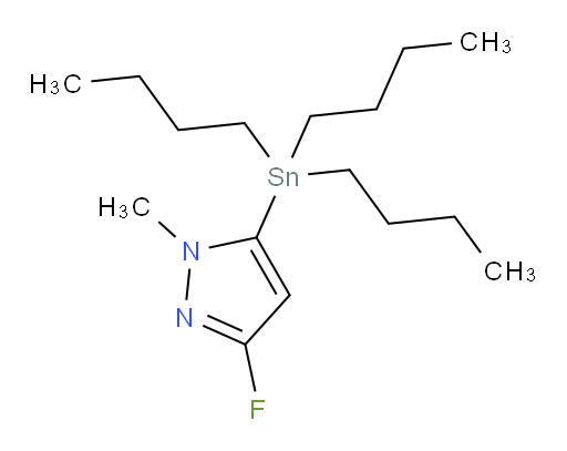 3-fluoro-1-methyl-5-(tributylstannyl)-1H-pyrazole