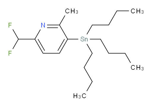 6-(difluoromethyl)-2-methyl-3-(tributylstannyl)pyridine