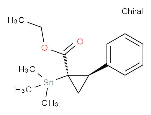 (1R,2R)-ethyl 2-phenyl-1-(trimethylstannyl)cyclopropanecarboxylate