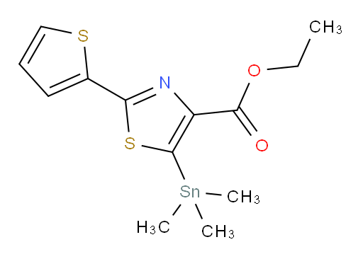 ethyl 2-(thiophen-2-yl)-5-(trimethylstannyl)thiazole-4-carboxylate