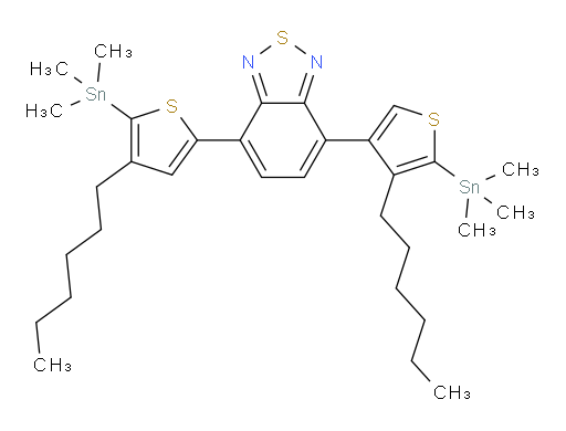 4-(4-hexyl-5-(trimethylstannyl)thiophen-2-yl)-7-(4-hexyl-5-(trimethylstannyl)thiophen-3-yl)benzo[c][1,2,5]thiadiazole