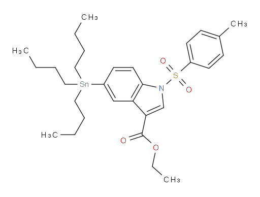 ethyl 1-tosyl-5-(tributylstannyl)-1H-indole-3-carboxylate