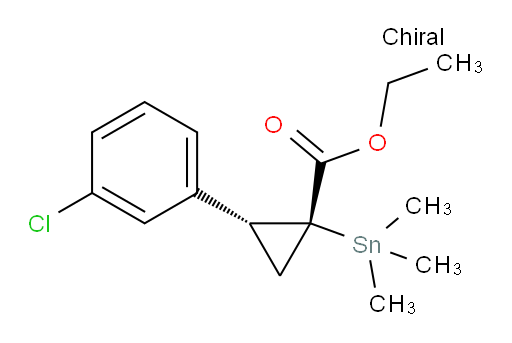 (1R,2R)-ethyl 2-(3-chlorophenyl)-1-(trimethylstannyl)cyclopropanecarboxylate