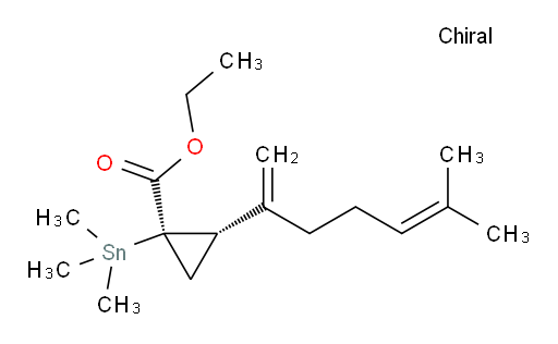 (1R,2S)-ethyl 2-(6-methylhepta-1,5-dien-2-yl)-1-(trimethylstannyl)cyclopropanecarboxylate