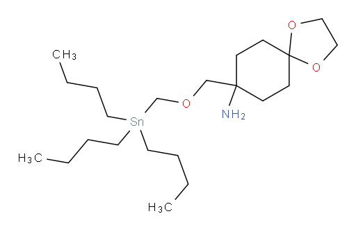 8-(((tributylstannyl)methoxy)methyl)-1,4-dioxaspiro[4.5]decan-8-amine