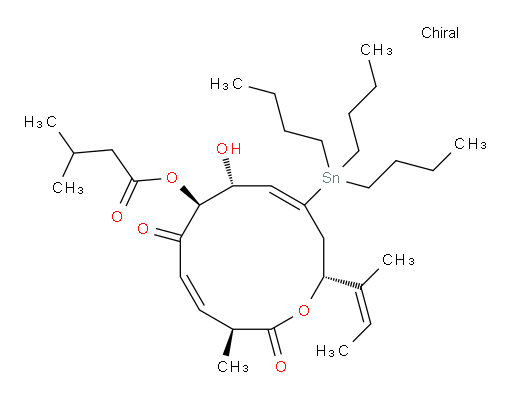 (3S,4E,7S,8R,9Z,12R)-12-((Z)-but-2-en-2-yl)-8-hydroxy-3-methyl-2,6-dioxo-10-(tributylstannyl)oxacyclododeca-4,9-dien-7-yl 3-methylbutanoate