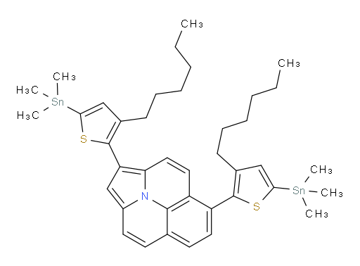 1,7-bis(3-hexyl-5-(trimethylstannyl)thiophen-2-yl)indolizino[6,5,4,3-ija]quinoline