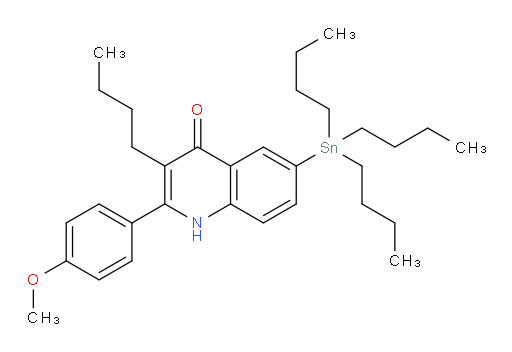 3-butyl-2-(4-methoxyphenyl)-6-(tributylstannyl)quinolin-4(1H)-one