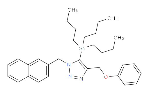 1-(naphthalen-2-ylmethyl)-4-(phenoxymethyl)-5-(tributylstannyl)-1H-1,2,3-triazole