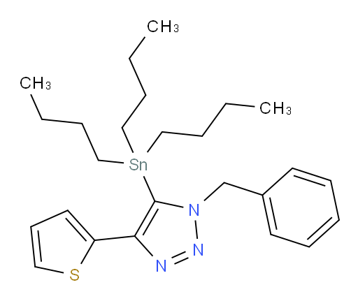 1-benzyl-4-(thiophen-2-yl)-5-(tributylstannyl)-1H-1,2,3-triazole
