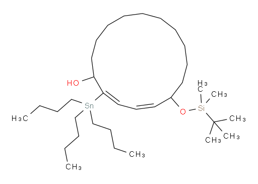 (2Z,4E)-6-((tert-butyldimethylsilyl)oxy)-2-(tributylstannyl)cyclohexadeca-2,4-dienol