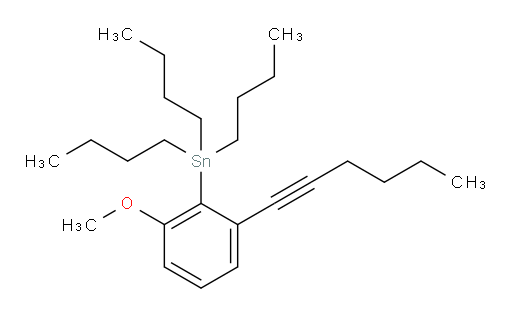 tributyl(2-(hex-1-yn-1-yl)-6-methoxyphenyl)stannane