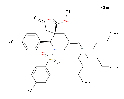 (2S,3S,Z)-methyl 3-allyl-2-(p-tolyl)-1-tosyl-5-((tributylstannyl)methylene)piperidine-3-carboxylate