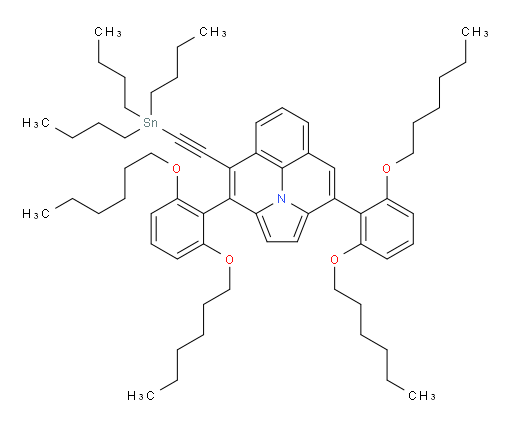 3,9-bis(2,6-bis(hexyloxy)phenyl)-4-((tributylstannyl)ethynyl)indolizino[6,5,4,3-ija]quinoline
