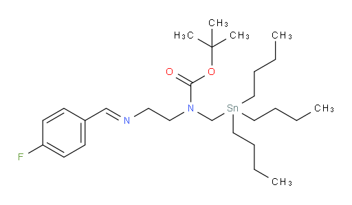 (E)-tert-butyl (2-((4-fluorobenzylidene)amino)ethyl)((tributylstannyl)methyl)carbamate