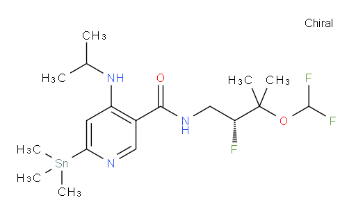 (R)-N-(3-(difluoromethoxy)-2-fluoro-3-methylbutyl)-4-(isopropylamino)-6-(trimethylstannyl)nicotinamide
