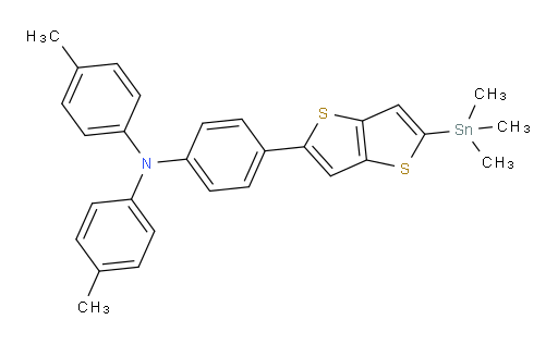 4-methyl-N-(p-tolyl)-N-(4-(5-(trimethylstannyl)thieno[3,2-b]thiophen-2-yl)phenyl)aniline