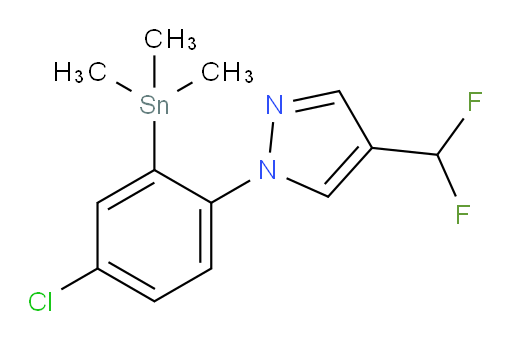 1-(4-chloro-2-(trimethylstannyl)phenyl)-4-(difluoromethyl)-1H-pyrazole