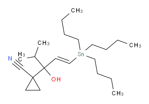 (E)-1-(3-hydroxy-4-methyl-1-(tributylstannyl)pent-1-en-3-yl)cyclopropanecarbonitrile