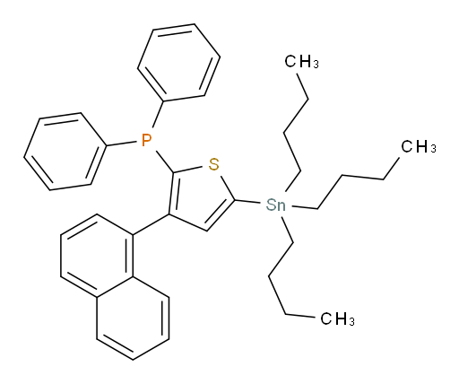 (3-(naphthalen-1-yl)-5-(tributylstannyl)thiophen-2-yl)diphenylphosphine
