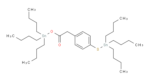 tributylstannyl 2-(4-((tributylstannyl)thio)phenyl)acetate