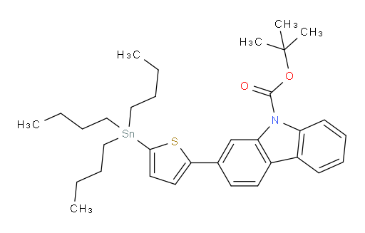 tert-butyl 2-(5-(tributylstannyl)thiophen-2-yl)-9H-carbazole-9-carboxylate