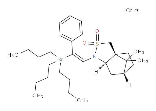 (3aS,6R,7aR)-8,8-dimethyl-1-((E)-2-phenyl-2-(tributylstannyl)vinyl)hexahydro-1H-3a,6-methanobenzo[c]isothiazole 2,2-dioxide