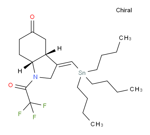 (3aR,7aR,Z)-3-((tributylstannyl)methylene)-1-(2,2,2-trifluoroacetyl)hexahydro-1H-indol-5(6H)-one