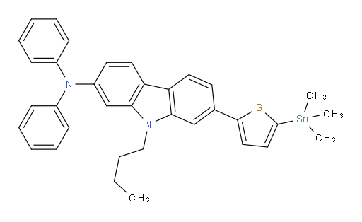 9-butyl-N,N-diphenyl-7-(5-(trimethylstannyl)thiophen-2-yl)-9H-carbazol-2-amine