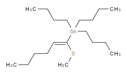 (E)-tributyl(1-(methylthio)hex-1-en-1-yl)stannane