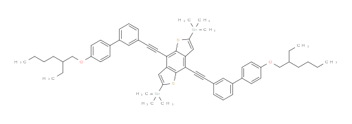 (4,8-bis((4'-((2-ethylhexyl)oxy)-[1,1'-biphenyl]-3-yl)ethynyl)benzo[1,2-b:4,5-b']dithiophene-2,6-diyl)bis(trimethylstannane)