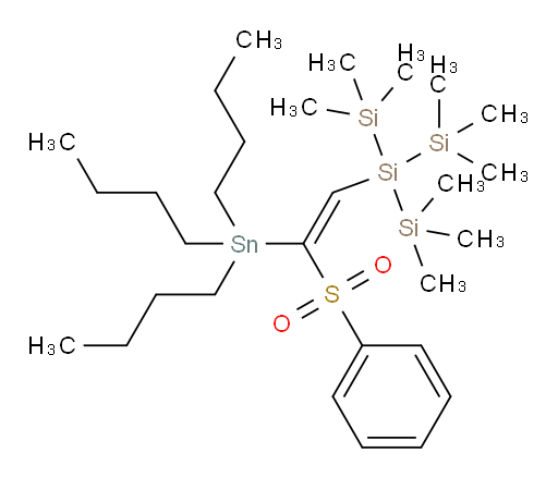 (E)-1,1,1,3,3,3-hexamethyl-2-(2-(phenylsulfonyl)-2-(tributylstannyl)vinyl)-2-(trimethylsilyl)trisilane