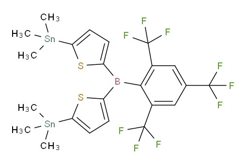 (5,5'-((2,4,6-tris(trifluoromethyl)phenyl)boranediyl)bis(thiophene-5,2-diyl))bis(trimethylstannane)