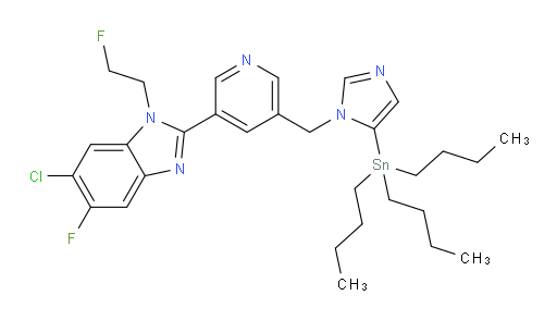 6-氯-5-氟-1-(2-氟乙基)-2-(5-((5-(三丁基锡基)-1H-咪唑-1-基)甲基)吡啶-3-基)-1H-苯并[d]咪唑