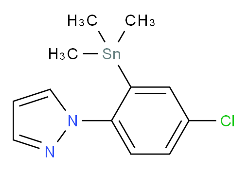 1-(4-chloro-2-(trimethylstannyl)phenyl)-1H-pyrazole