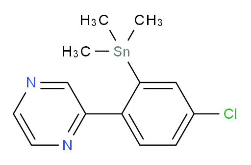 2-(4-chloro-2-(trimethylstannyl)phenyl)pyrazine