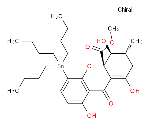 (3R,4S,4aS)-methyl 1,4,8-trihydroxy-3-methyl-9-oxo-5-(tributylstannyl)-3,4,4a,9-tetrahydro-2H-xanthene-4a-carboxylate