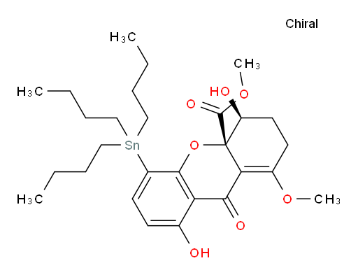 (4S,4aS)-methyl 4,8-dihydroxy-1-methoxy-9-oxo-5-(tributylstannyl)-3,4,4a,9-tetrahydro-2H-xanthene-4a-carboxylate