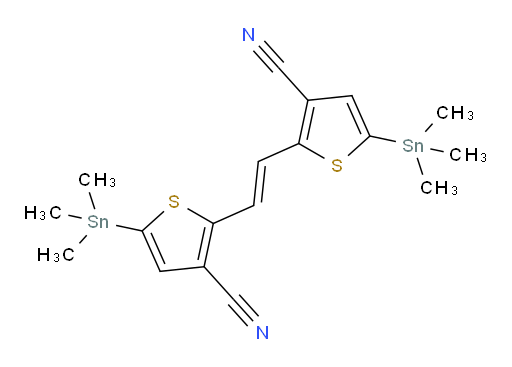 (E)-2,2'-(ethene-1,2-diyl)bis(5-(trimethylstannyl)thiophene-3-carbonitrile)