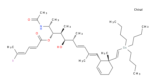 (2E,4E)-(2R,3S,4S,5R,6R,7E,9E)-2-acetamido-5-hydroxy-4,6,9-trimethyl-10-((1R,6R)-6-methyl-6-((E)-2-(tributylstannyl)vinyl)cyclohex-2-en-1-yl)deca-7,9-dien-3-yl 5-iodohexa-2,4-dienoate