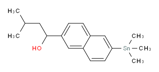 3-methyl-1-(6-(trimethylstannyl)naphthalen-2-yl)butan-1-ol