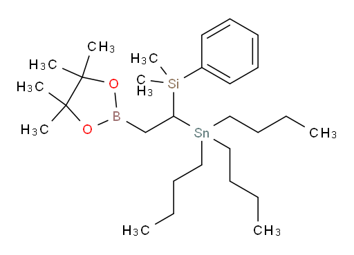 dimethyl(phenyl)(2-(4,4,5,5-tetramethyl-1,3,2-dioxaborolan-2-yl)-1-(tributylstannyl)ethyl)silane