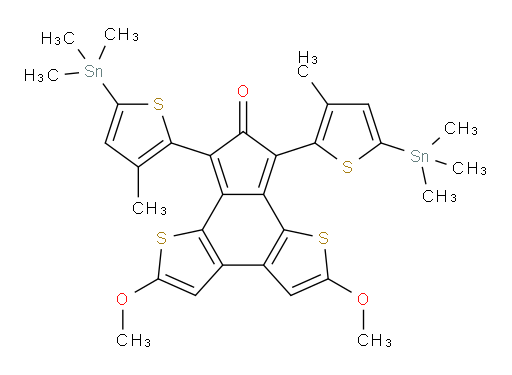2,5-dimethoxy-7,9-bis(3-methyl-5-(trimethylstannyl)thiophen-2-yl)-8H-indeno[4,5-b:7,6-b']dithiophen-8-one