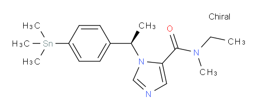 (R)-N-ethyl-N-methyl-1-(1-(4-(trimethylstannyl)phenyl)ethyl)-1H-imidazole-5-carboxamide